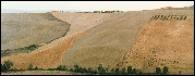 Het typische landschap van Le Crete.